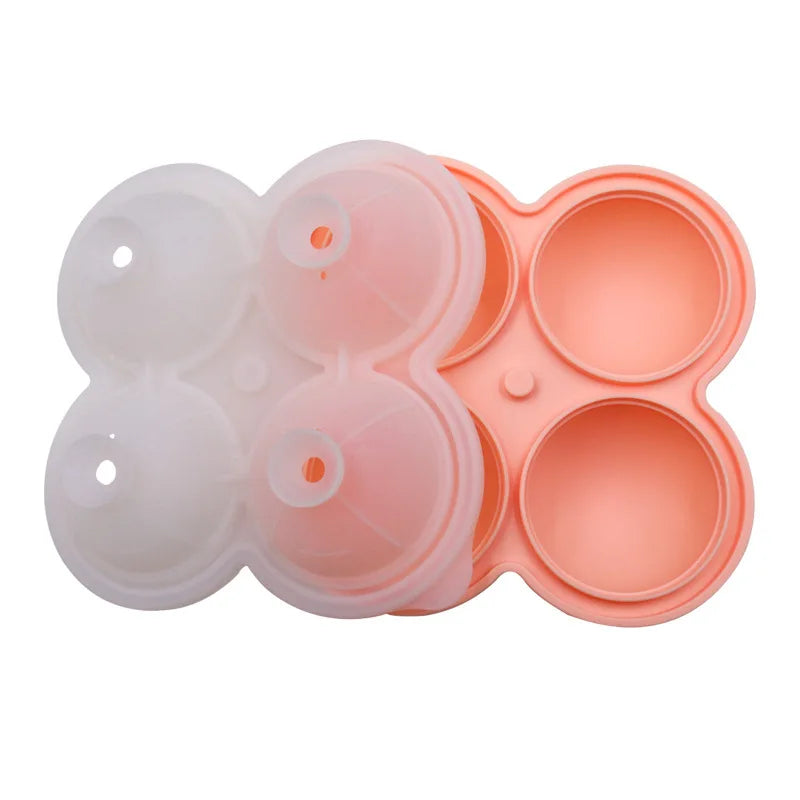 Wholesale OEM ODM Silicone Ice Mold 4-6 Compartments Easy Release Home Use Ice Ball Maker Custom Logo Hot Sales Ice Cream Tools