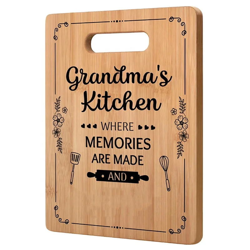Customised Personalised Bamboo Chopping Board Christmas Gift for Mothers Engraved Design Cutting Board