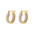 Piercing Jewellery Hoop Earrings Stainless Steel Anniversary Jewelry Handmade Pave Zircon Bohemian Trendy 18K Gold Plated