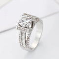 DD4921 Hot Sale Fashion Square Cubic Zircon Finger Rings Women Classic Wedding Rings