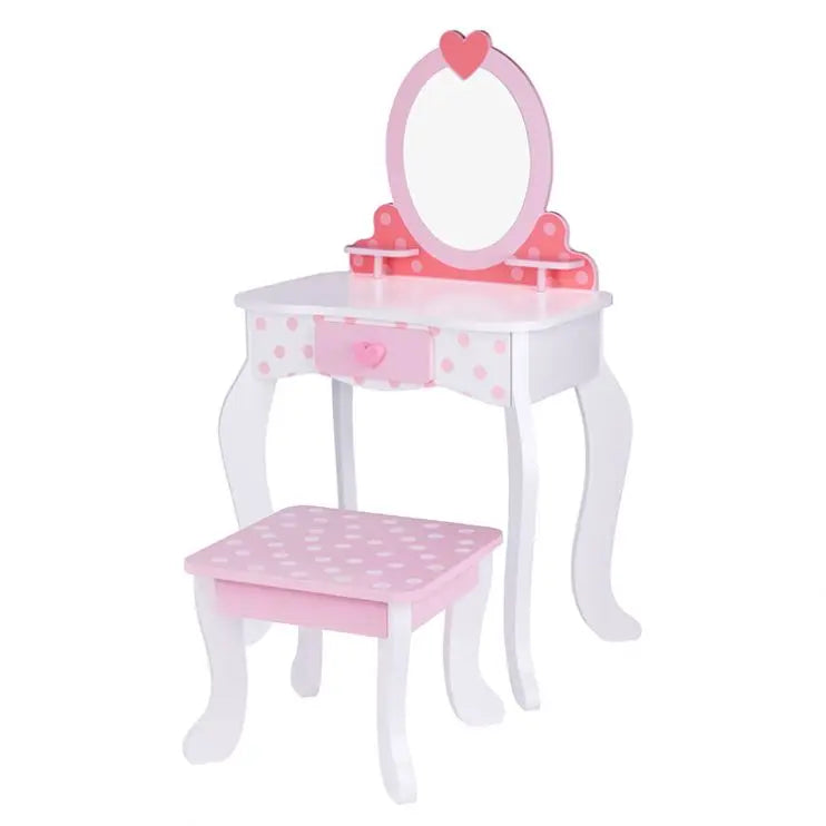 2024 New Girls Princess Makeup Vanity Dress-up Table Toys for Kids Toddler Role Play