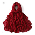 Women Fashion Scarves Feeling Scarves Long Lightweight Sunscreen Long Shawls and Wraps Rayon Solid Color Wide Brim  Hijab