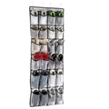 Factory Direct Fabric Over-the-Door Shoe Organizer 24-Pocket Hanging Shoe Rack with Adjustable Hooks Folding Storage Feature
