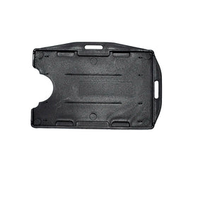 Factory Price Premium Hard Rigid Plastic 2 Sided Rigid Card ID Badge Holder Horizontal or Vertical Hold 2 Cards