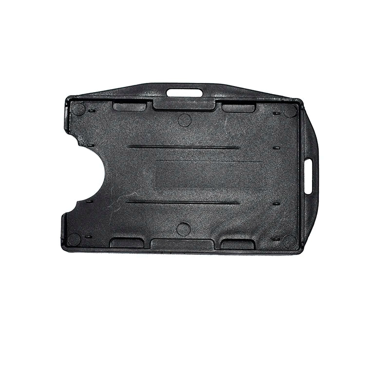 Factory Price Premium Hard Rigid Plastic 2 Sided Rigid Card ID Badge Holder Horizontal or Vertical Hold 2 Cards