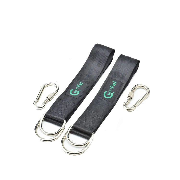 Durable Adjustable Polyester Hammock Straps 5x107cm Tree Swing Straps Hanging Kit for Any Swing or Hammock