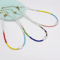 2pcs Custom Boho Pendant Necklace Beaded Choker Set Trendy Glass Seed Beads Fashionable Wedding Gift for Women for Parties