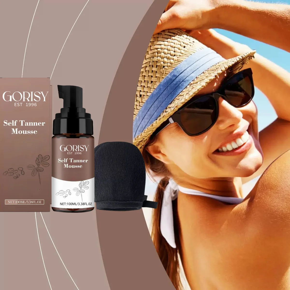 Private Label Vegan Organic DHA Peptide Fake Tan Tanning Spray Medium Dark Gradual Self Tanner Foam Sunless Body