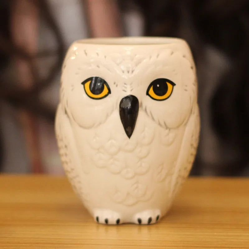 Nordic 3D Relief Owl Custom Ceramic Coffee Cup Relief Mug Holiday Gift Water Cup Wholesale