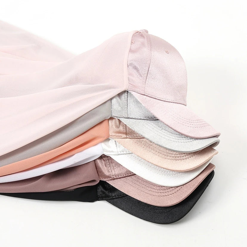 Cross-Border Classic Chiffon Women's Baseball Cap with Bright Light Plate Luxury Long Ethnic Four Seasons Embroidery Scarf