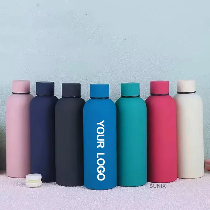 Custom Portable Outdoor Sports Travel Drink Thermos Stainless Steel Small Mouth Metal Water Bottle Vacuum Flasks Thermoses