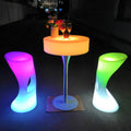 Silla De Plastico Recargable Para Exteriores Mesa De Coctel Led Cocktail Table bar Furniture Silla Cambiador De Color