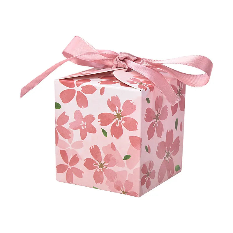 Chinese Manufacturers Small Food Packaging Retail Paper Material Pink Color Wedding Souvenirs Fancy Party Favor Boxes for Guests