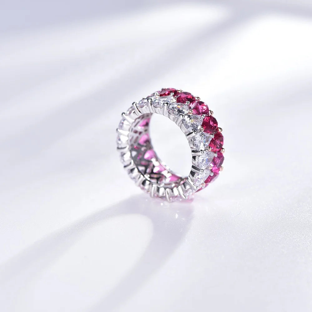 New Design Sterling Silver 925 Engagement Rings AAA CZ Zircon Pear Cut Diamond Wedding Jewelry for Women