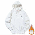 2023 New Arrivals Men Autumn Winter Hooded Street Long Sleeve Loose Solid Color Hooded Casual Tops White Men's Hoodies