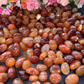 Red Agate Crystal Gravel Stone Healing Carnelian Tumbled Stone for Home Decoration