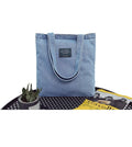 Women's Korean-Style Denim Shoulder Bag Simple Casual All-Match Canvas Bag With Cotton Lining and Zipper Closure for Students