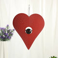 Factory Price Love Wind Spinner Stainless Steel Heart Shape 3D Rotating Wind Chimes Metal Decor Home Garden Decoration Gift