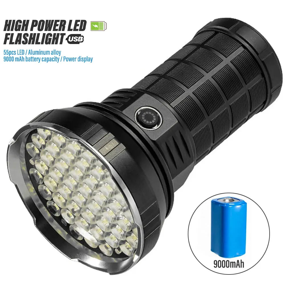 Aluminum Underwater Diving Lamp Portable 26650 Torchhigh Powered Led Rechargeable Flashlight
