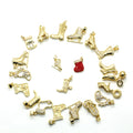 Hot Wholesale Gold Plated Cowboy Boot Shoe Pendant Children's Jewelry Bracelet Necklace Copper for Making Custom Accessories