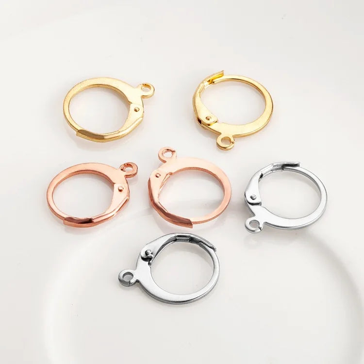 Earring Hook French Earrings Earwire Fitting Ear Setting Base Accessories for Craft Jewelry Making Components DIY