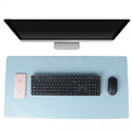 Gallaway PU Leather Korean Style Eco-Friendly Blue 40x80cm Heat Resistant Desk Pad Protector Extended High End Desk Accessories