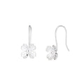 Sterling Silver Flower Earrings Female Advanced Temperament Earrings Plain Silver Personality Fashion Earrings