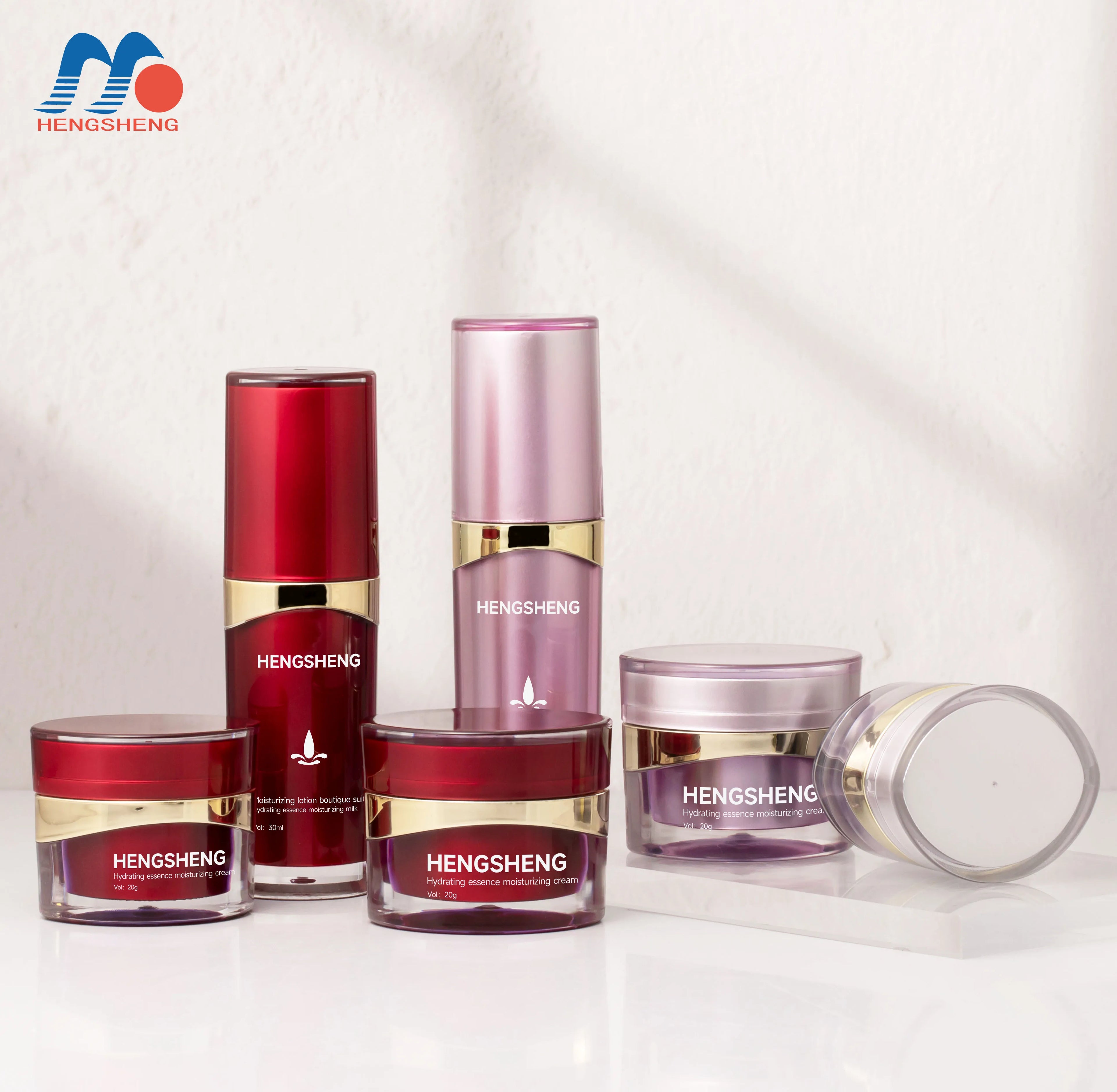 Acrylic Cosmetic Packaging Containers with Pump Sprayer Seal Screen Printing 15g 20g 30ml Sizes