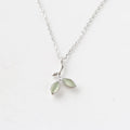 New Arrivals 925 Sterling Silver Green Leaves Necklaces Pendants for Women Hot Fashion Jewelry