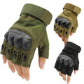 Custom Tactical Fingerless Half Finger Hard Knuckle Adjustable Tactical Gloves
