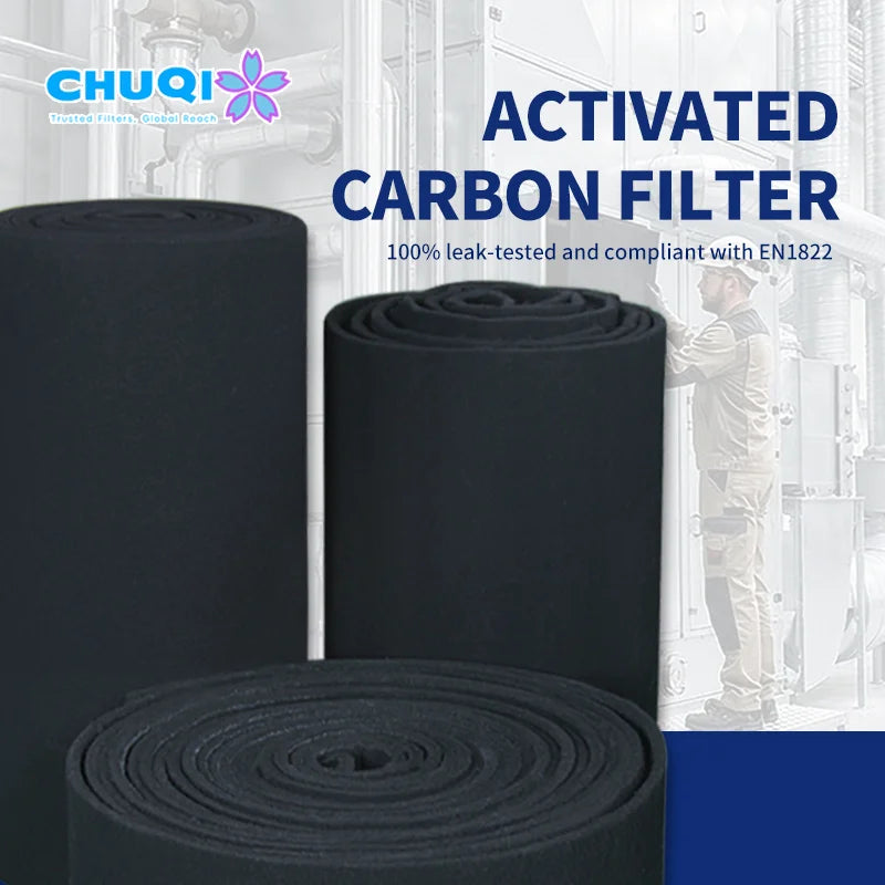 Chuqi Customize Shape and Size Activated Carbon Filter Fiber Filter Filter for Cleanroom CO2 Odor Air Filter Media Roll