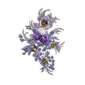 3D Flower Embroidery Purple Applique Lace Sewing DIY Garment Decorations LT2386A