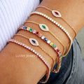 Luster Jewellery 10k 14k 18k Gold Sapphire Gemstone  Ruby Emerald Bracelet