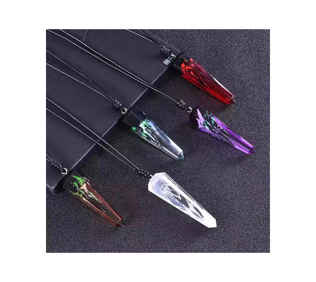 Vintage Handmade Splicing Unisex Woven Rope Chain Fashionable Ocean Scenery Resin Wood Pendant Necklace Jewelry