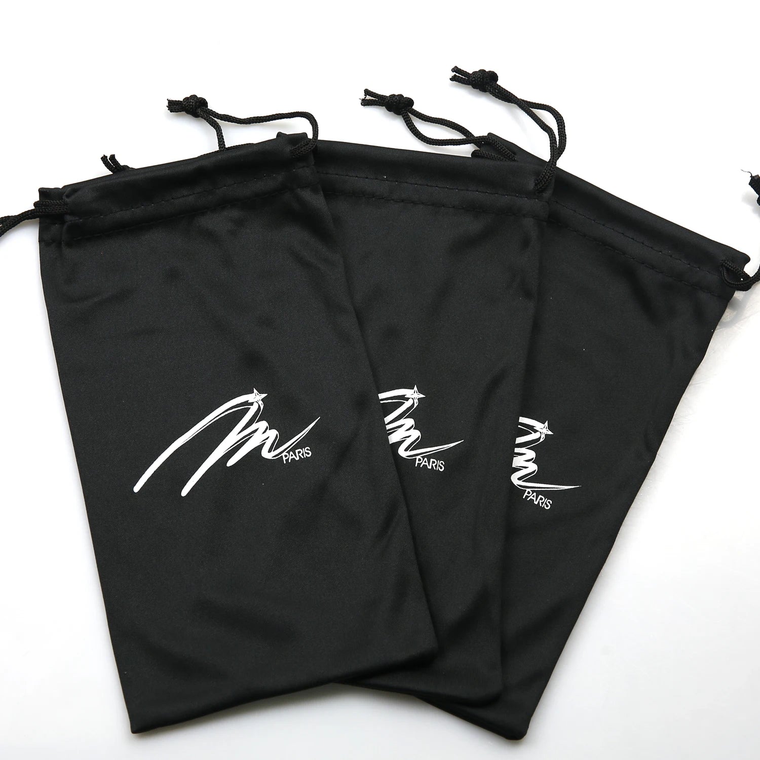 Wholesale Microfiber Sunglass Bags Custom logo Microfiber Fabric Drawstring Reading Glasses Pouch Bag