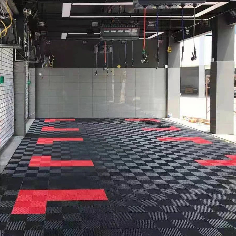 Modern Anti-Slip Indoor Garage Floor Tiles Plastic Interlocking