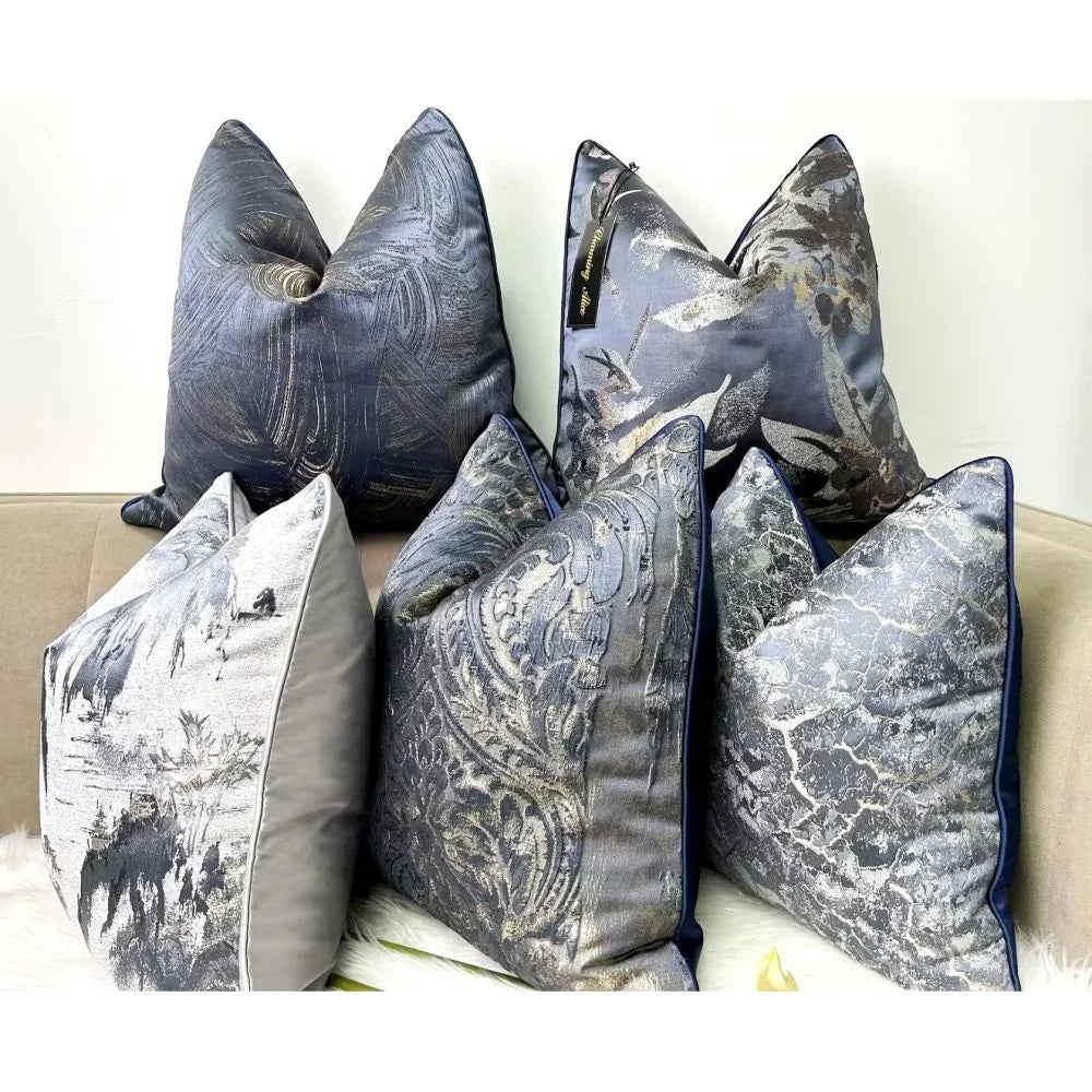 Factory Wholesale Luxury Jacquard Satin Weave Decor Cushion Cover Pillowcase for Home Chair Sofa