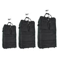 Polyester Capacity Foldable Expandable 30 36 40inch Spinner Rolling Duffel Wheel Travelling Luggage Bag