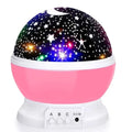 Drop Shipping 360 Degree Rotating Color Changing Star Night Light Projector Modern ABS Stars Sky Lighting for Bedroom Kids Gifts
