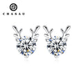 New Style GRA Certification 925 Sterling Silver 4mm 0.3ct Round Cut Moissanite 3 Prong Stud Earrings for Bridal Women