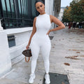 2022 New Ladies Fashion Jumpsuit Design Stylish Women Jumpsuit Sleeveless Leopard Printed White Jumpsuit Summer OEM
