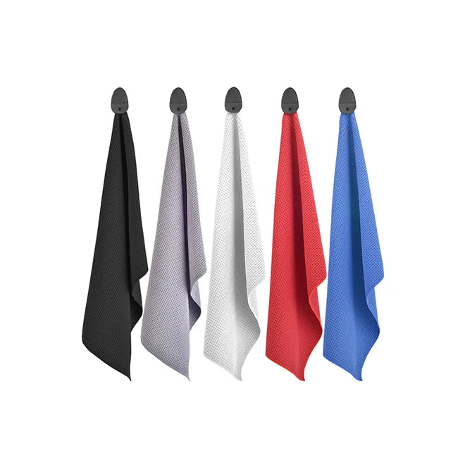 Magnetic Plated Microfiber Fabric Waffle Pattern Silk Screen Printed Model Golf Towel Clip