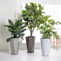 Wholesale White Large Self-Absorbent Hidden Pulley Flower Pot for Home and Garden Plants
