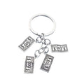 Lucky Wealth Backpack Pendant Us Dollar Keyring Souvenirs Gift Keychain Creative Metal Paper Money Retro Silver Alloy Keychain