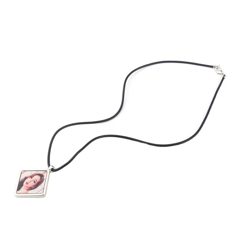 Jewelry Photo Necklace Pendant Sublimation Metal Necklace