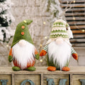 Factory Wholesale Christmas Handwoven Faceless Santa Claus Gnome Ornaments Creative Green Spring Series Decoration Products