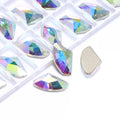 QIYI Wholesale Galactic FlatBack Bevel Stone Glass Crystal AB Flat Back Coloful Rhinestones Buttons for Bouquet Rhinestones