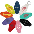 PVC Plastic Lightweight Carabiner Key Chains for Promotional Custom Logo Silk Screen Printing Motel Hotel Clips 5 Colors DIY