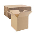 7x7x7 Inches Corrugated Kraft Paper Folders Small Business Shipping Mailing and Moving Packaging with Vanishing Mat Board