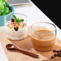 Cute Small Beverage Dessert Pudding Milk Water Tumbler Lovely Stackable Smiling Face Heart High Borosilicate Glass Coffee Mugs